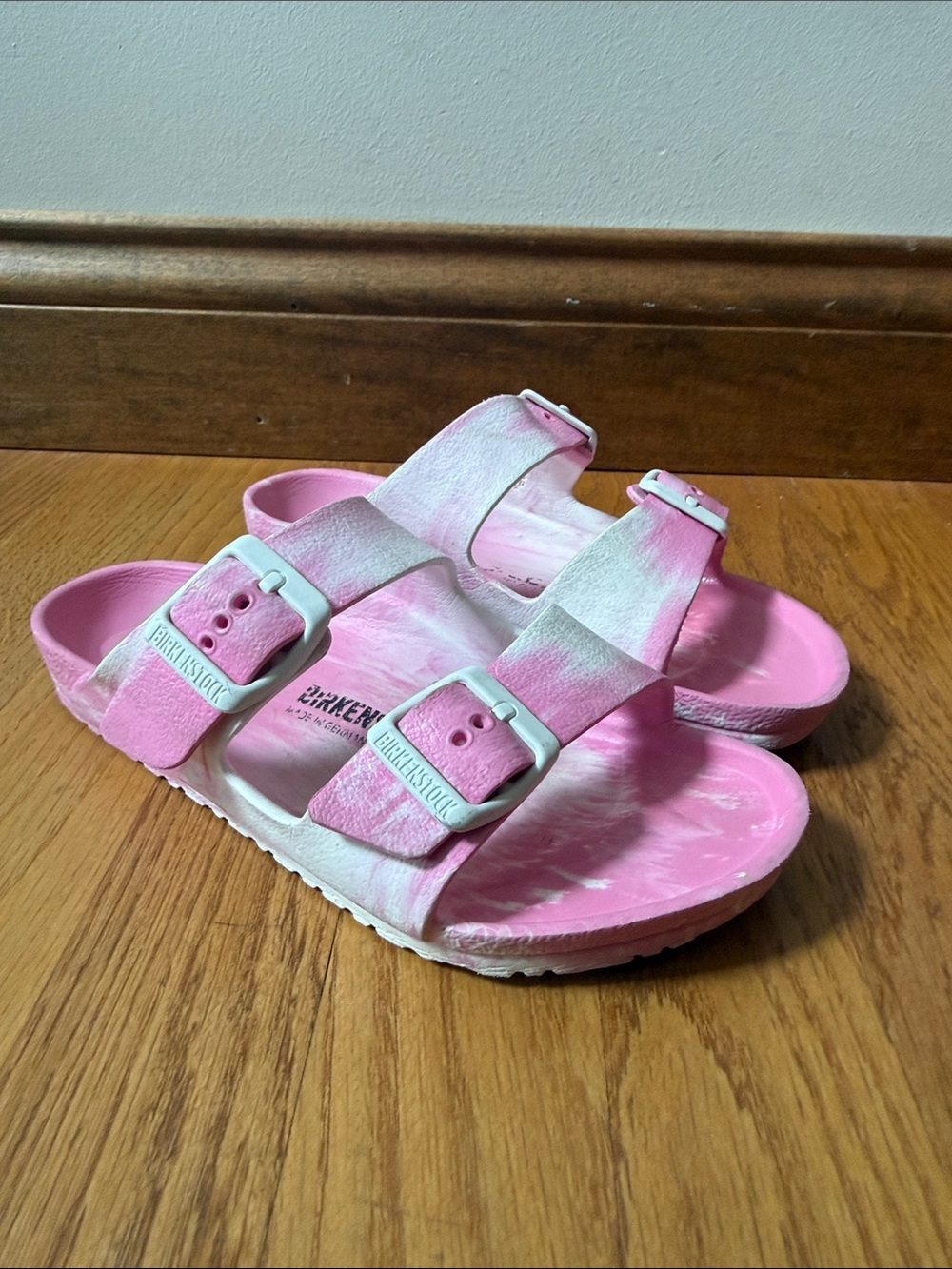 Birkenstock Arizona Eva Kid's Sandals Pink Tie Dye EU 33 Kids 2-2.5 - Picture 2 of 14